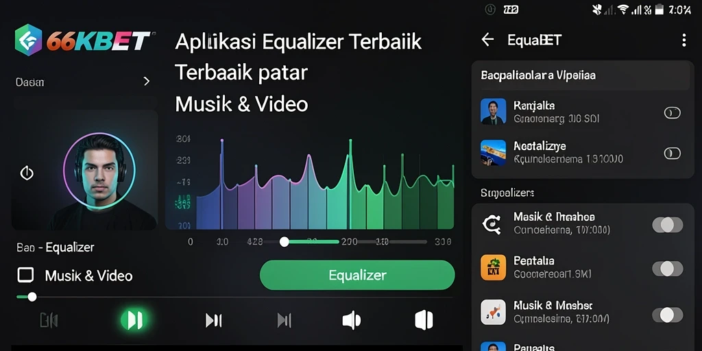Antarmuka aplikasi Equalizer 66KBET yang user-friendly.