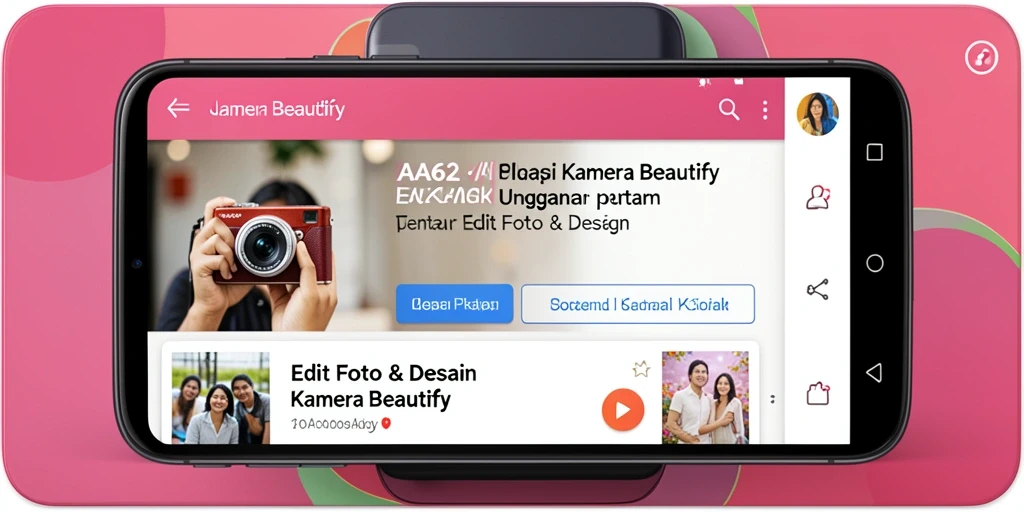 Antarmuka menarik dari aplikasi Kamera Beautify AA62
