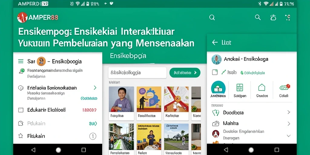 Antarmuka pengguna AMPER88 yang informatif dan interaktif.