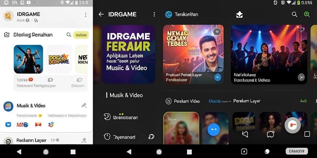 Tampilan antarmuka IDRGAME dengan fungsi Perekam Layar yang intuitif.