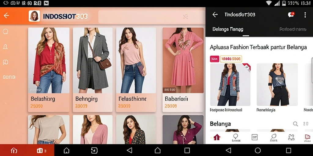 Screenshot antarmuka aplikasi INDOSLOT303 yang menarik dan interaktif.