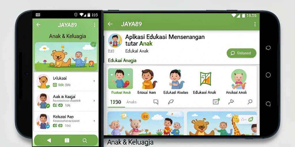Screenshot JAYA89 menampilkan antarmuka yang ramah anak dengan banyak aktivitas edukatif.
