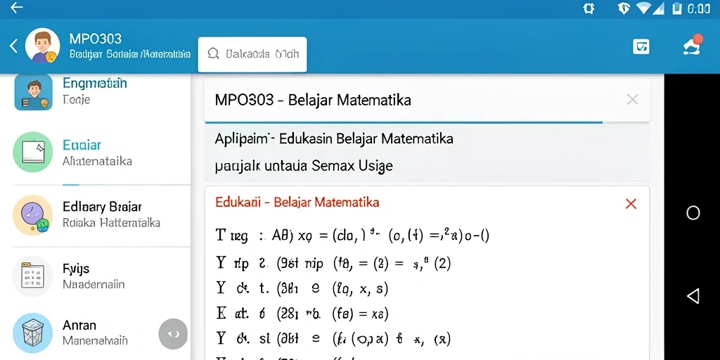 Tampilan antarmuka MPO303 yang menarik untuk Belajar Matematika.