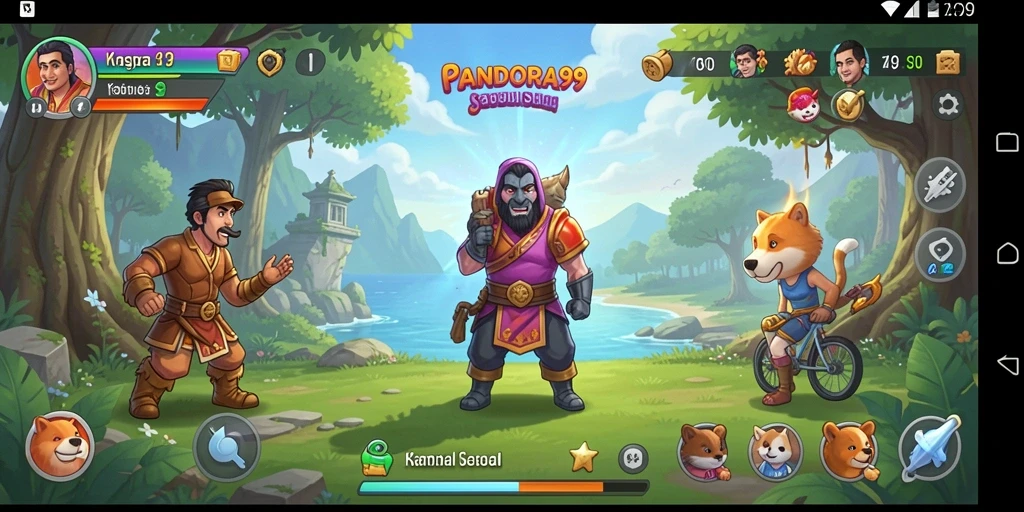 Tampilan antarmuka menarik dari PANDORA99 yang penuh warna.