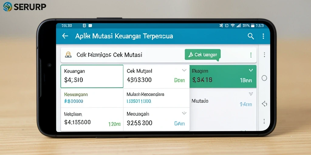 Tampilan antarmuka aplikasi Cek Mutasi SERURP yang informatif.