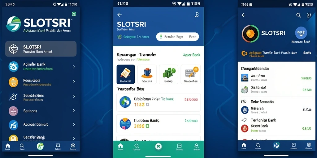 Antarmuka user-friendly aplikasi Transfer Bank SLOTSRI yang memudahkan transaksi.