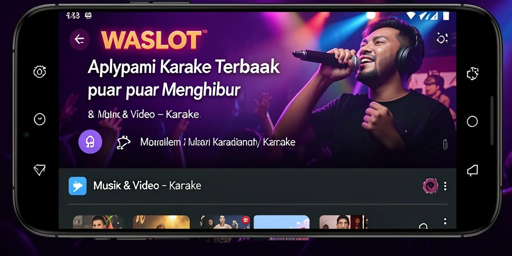 Antarmuka aplikasi Karaoke WASLOT yang menarik dan mudah digunakan.