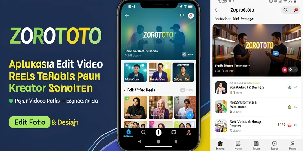 Antarmuka ZOROTOTO saat mengedit Video Reels yang menarik.